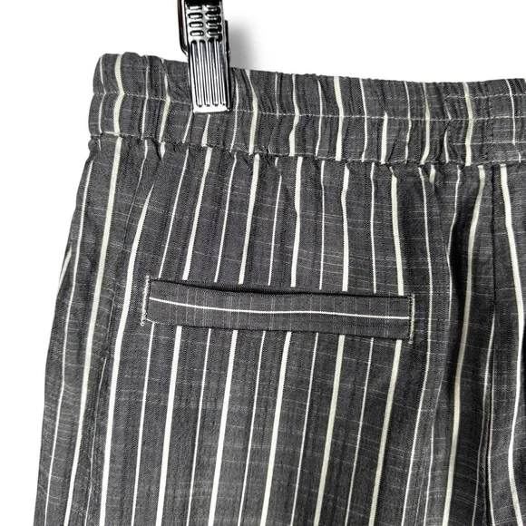 Marine Layer Allison Pants Dolphin Hem, Black/White Stripe, Size Small - Picture 10 of 13
